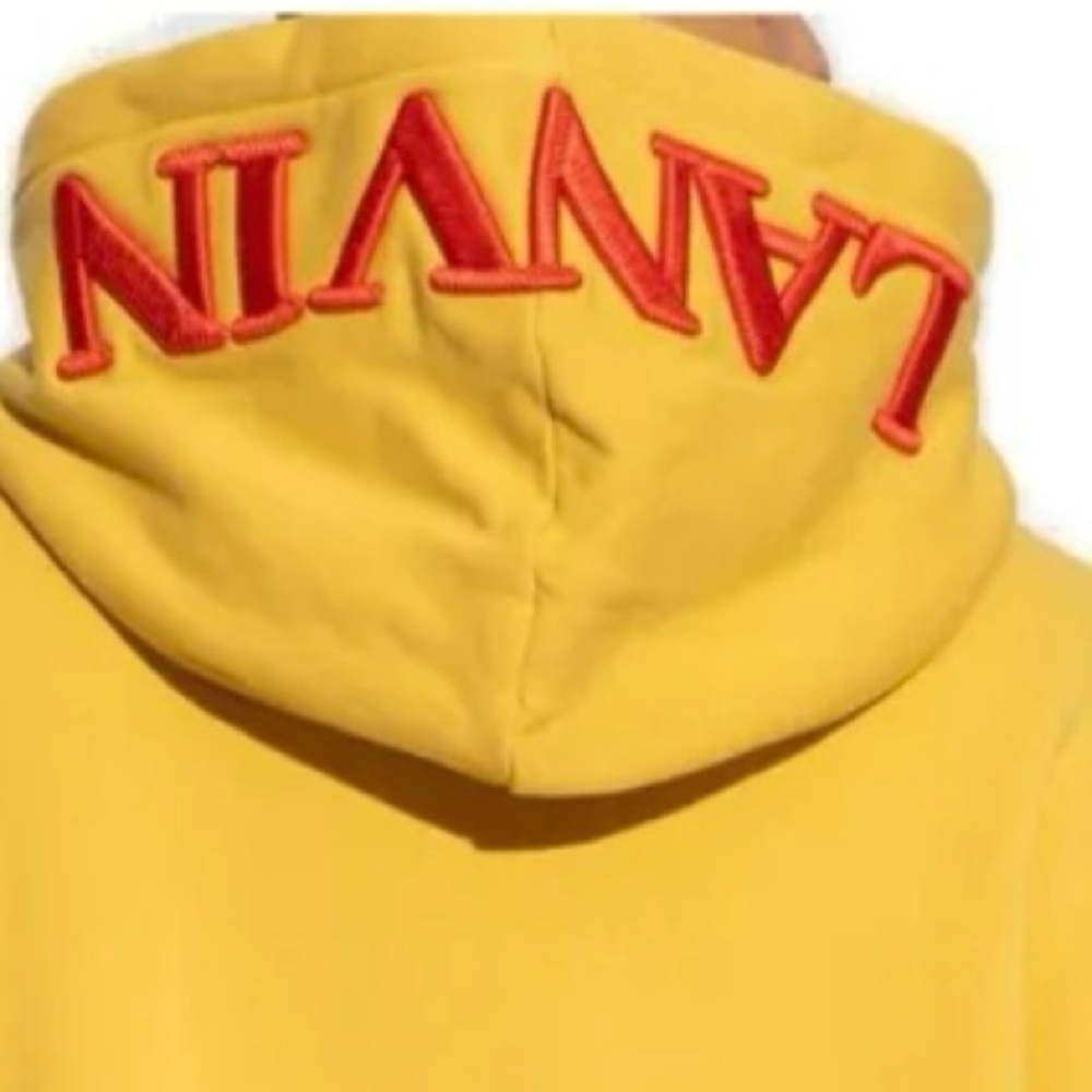 Lanvin X Future Logo Embroidered Drop-shoulder Hoodie - Picture 7 of 9